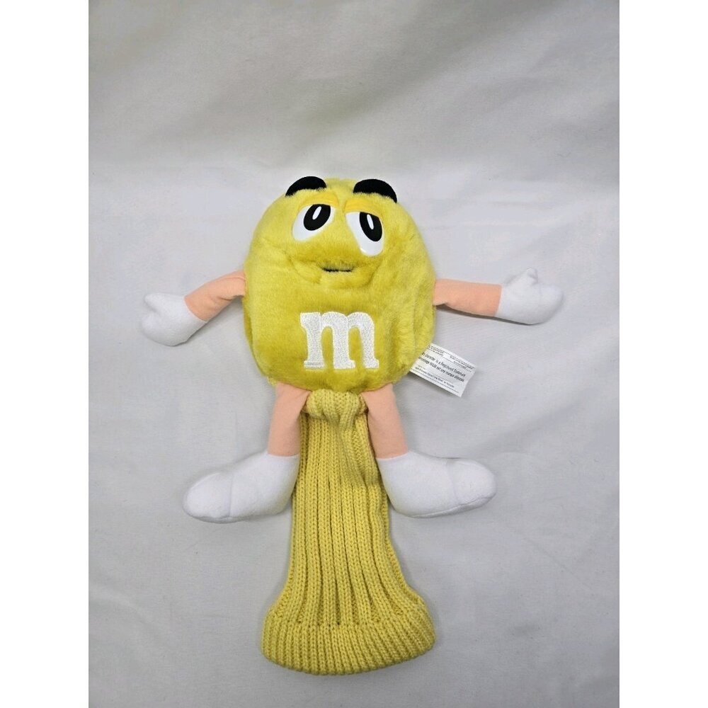 M&M Candy Yellow Plush Character Golf Club Cover #3 Embroidered Back